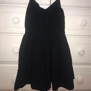 black lace baby doll dress